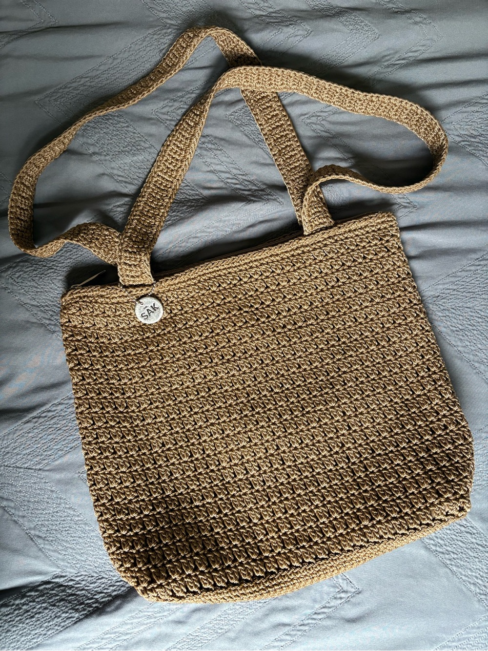 The Sak Crochet Shoulder Bag in Tan